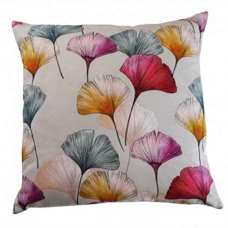 Coussin Ginkgo gris