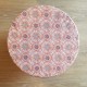 Charlotte couvre-plat rosaces roses